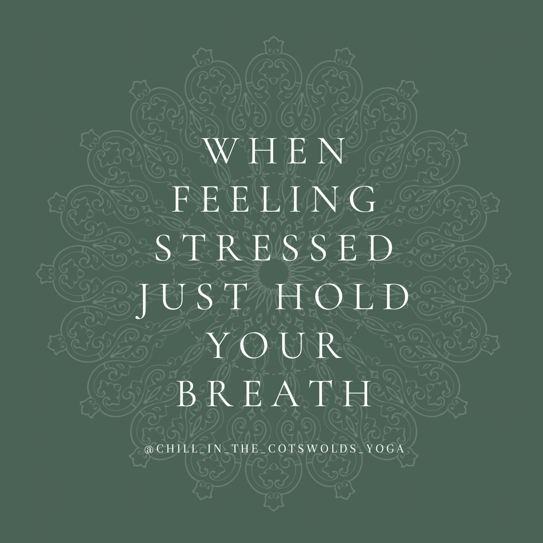 When Feeling Stressed Hold Your Breath